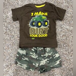 John Deere Brown and Green Kids Matching Set